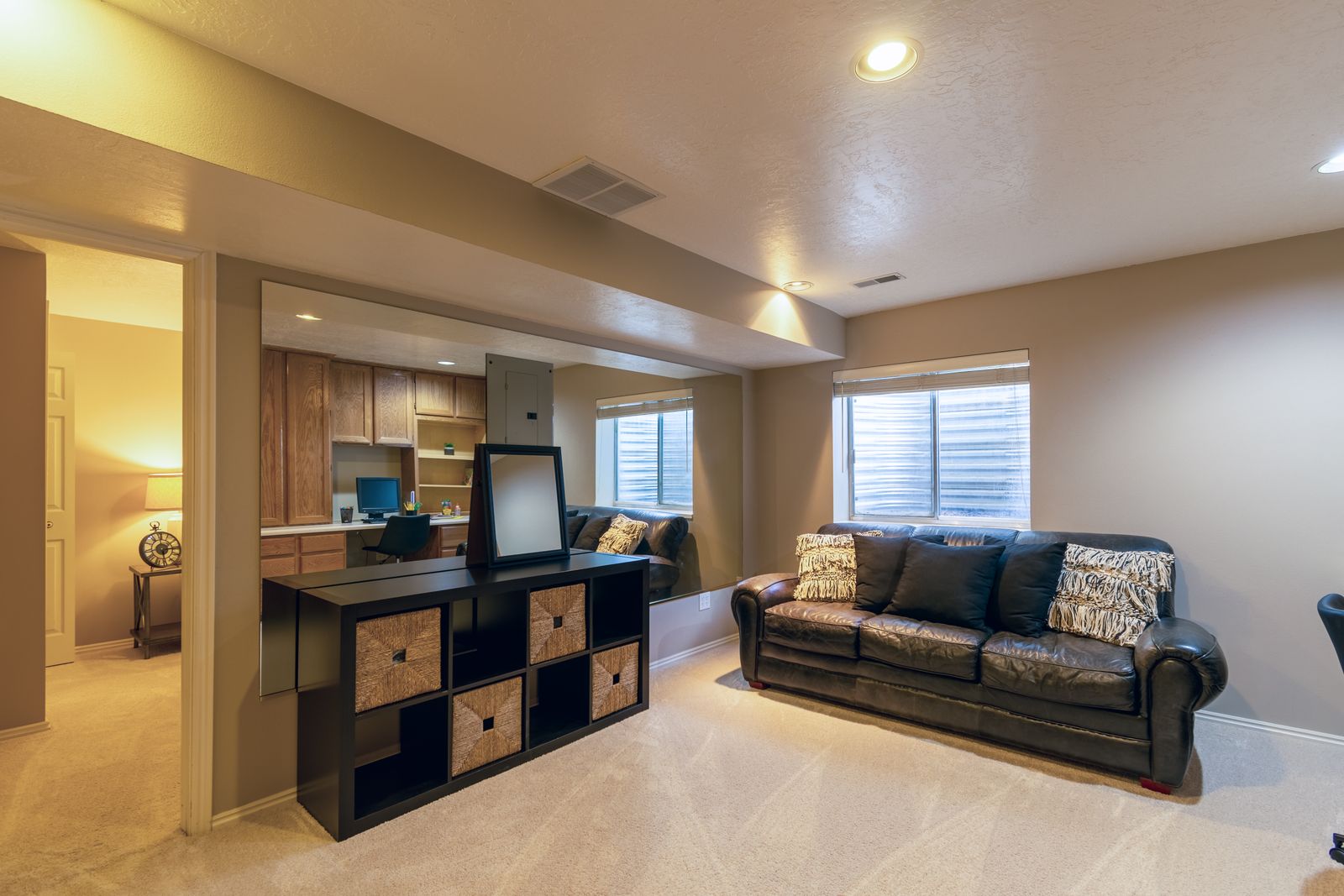 Finished basement living room